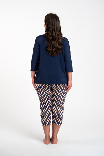 Milda Pigiama donna maniche 3/4, pantaloni 3/4 Moda italiana