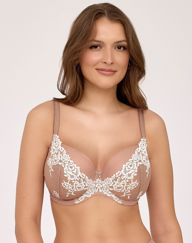 Reggiseno soft 2227 Maxi Macchiato Ava in pizzo morbido beige