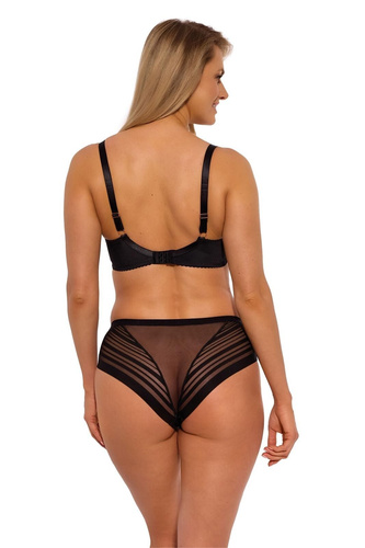 Gaia Alicia GFB 1397 Slip brasiliano nero in tulle senza cuciture laser