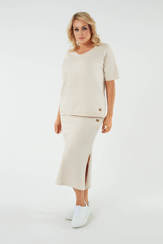 Maxi gonna da donna Stella Moda Italiana - beige