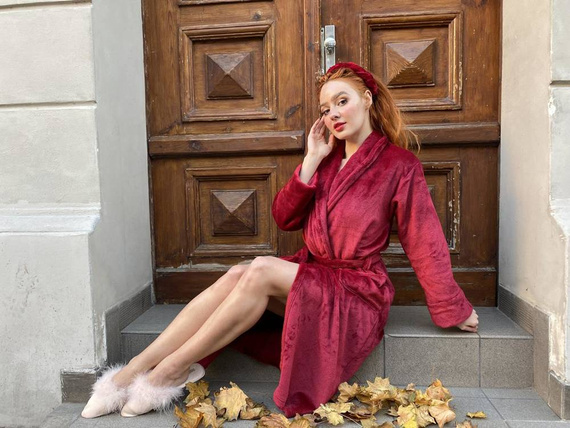 628 Accappatoio da donna Abigail Long Forex - marrone