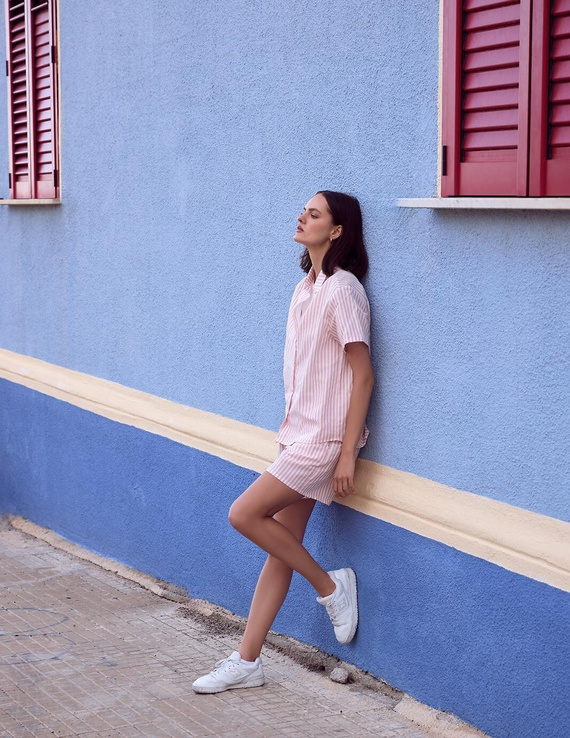 Pigiama da donna Donata Sensis - verde ecru