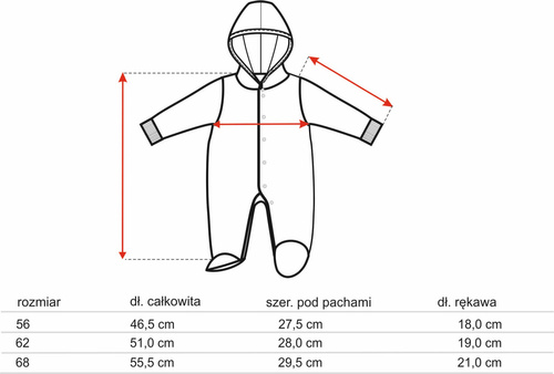ABN-5617 Tutina per neonato in cotone biologico Little Dreamers Nini - calda, ecologica, sicura