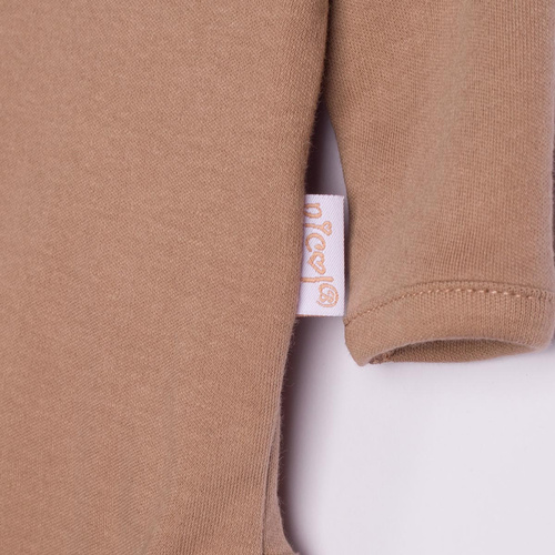 227097 Nicol BENEK Body incrociato 100% cotone marrone manica lunga