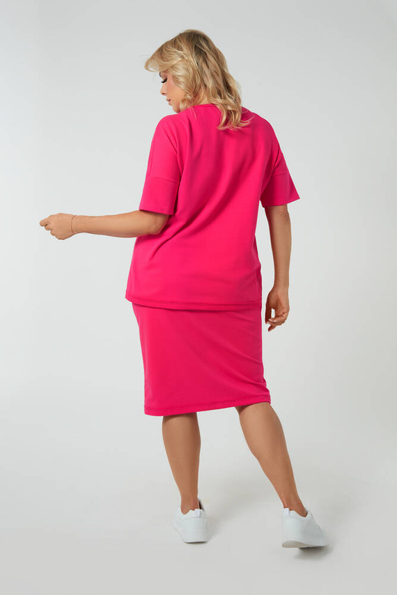 Gonna midi donna Stella Moda Italiana - fucsia
