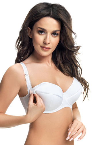 Gorsenia MK01 Ana Reggiseno per l'allattamento - bianco