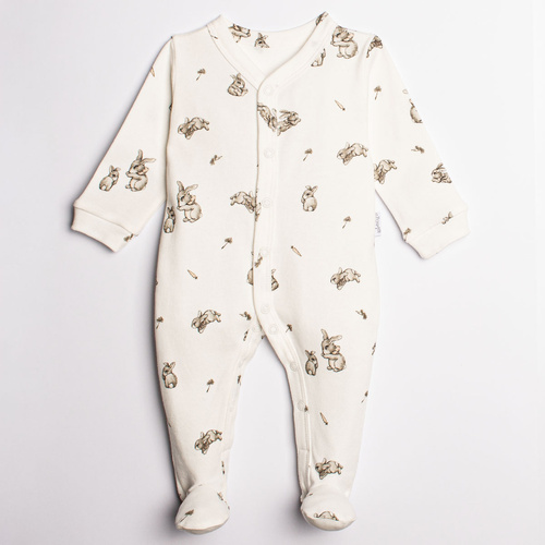 221031 Tutina neonato Nicol cotone 100% fiori con piedini