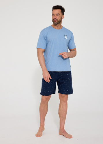 Pigiama uomo Cornette 326/209 Pacific 100% cotone manica corta