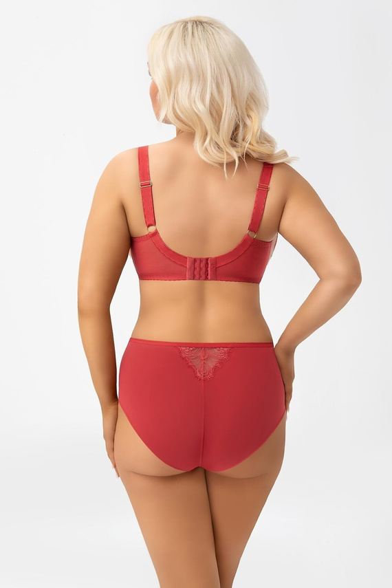 Slip Gorsenia F 008 Flavia bordeaux vita alta pizzo comfort