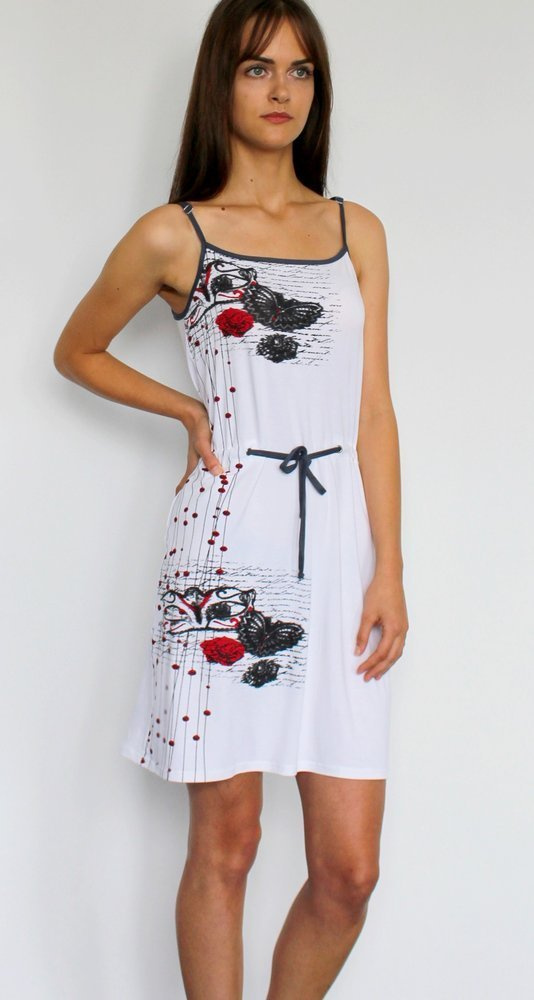 426 Camicia da notte Alejandra II Forex senza spalline - bianco