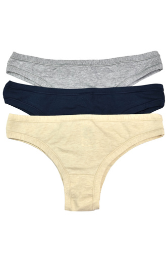 GD139-1H100 Mutandine brasiliane Cotonella 3 pezzi - cotone, vestibilità sensuale, comfort quotidiano