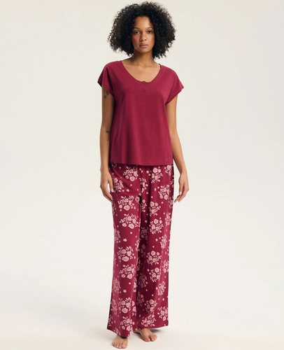 Pigiama donna Henderson Ginni 45420 100% cotone pantaloni lunghi gatti