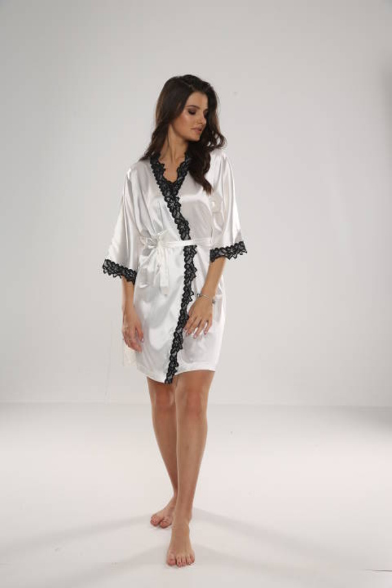 929 Kleoree Accappatoio da donna De Lafense - perla