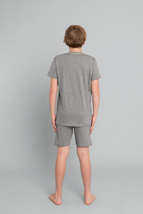 Pigiama Crazy Boys a maniche corte, pantaloni Italian Fashion- melange medio