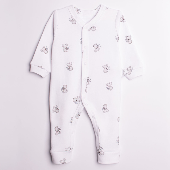 Pigiama neonato 223033 Figo Nicol Koala 100% cotone bianco