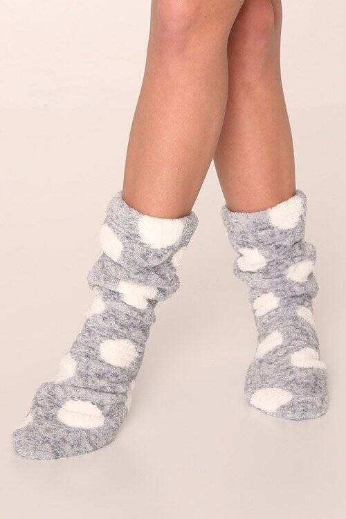 553/554 Calze da riposo Wellsoft Smooth De Lafense - grigio cerchi grandi