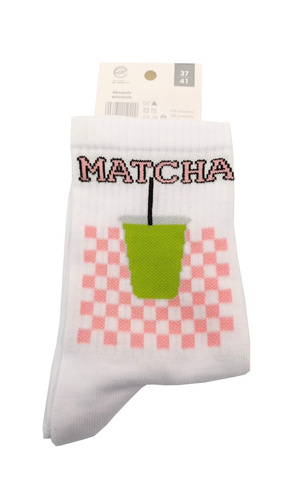 0200-175 Matcha Calze da donna Milena - bianco Calze da donna in cotone