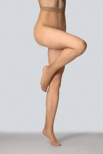 Mona Viola collant donna 20 DEN classici lucidi con punta rinforzata nude