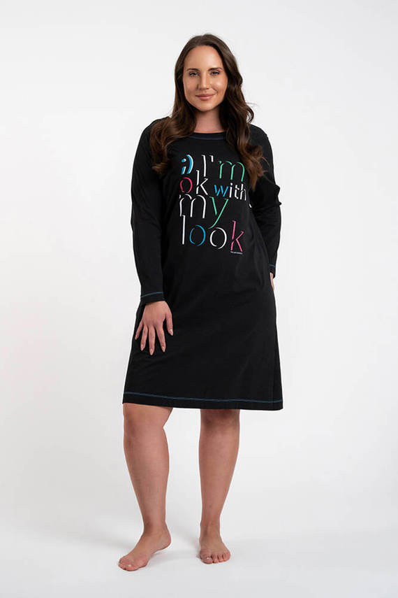 Camicia da notte Olza Moda italiana - nero