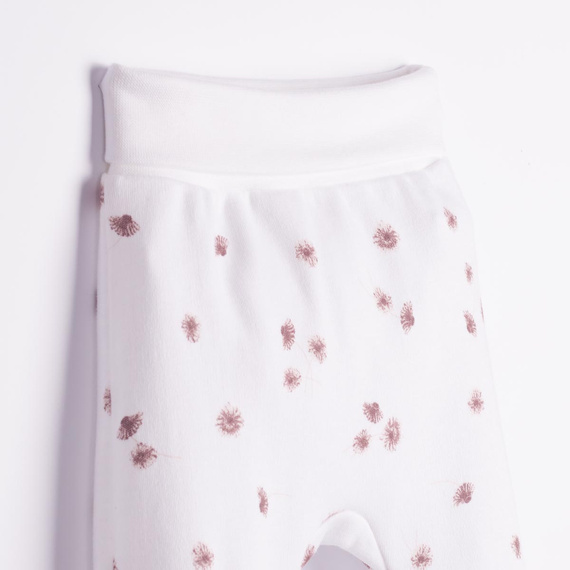 Nicol Hania 226009 Pantaloni Corti Neonato 100% Cotone Fiori Crema