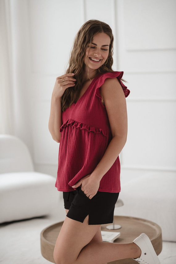 Milky Butterfly Camicetta per la gravidanza e l'allattamento - comfort e stile Milk&Love lampone