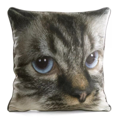 Copricuscino Animal 45x45 velluto Eurofirany con zip cat