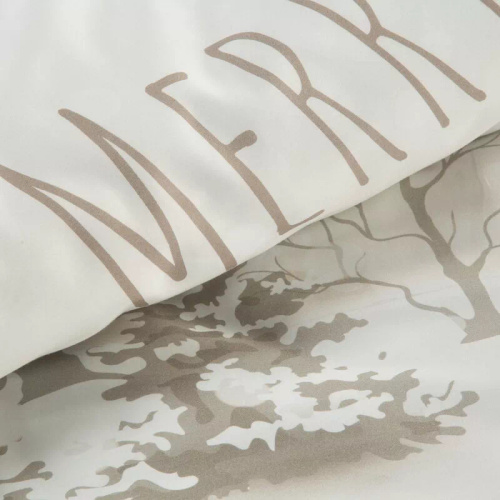 Biancheria da letto natalizia a fiocco di neve in microfibra Eurofirany, morbida, leggera e di facile manutenzione, con chiusura a zip