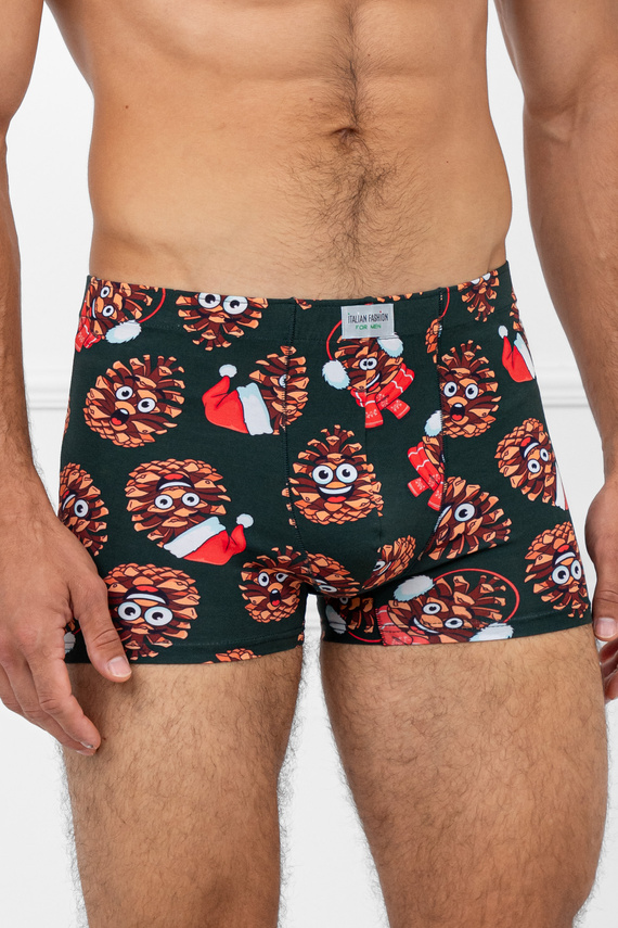 Cono Boxer da uomo Moda italiana - cotone, elastan, fantasia natalizia