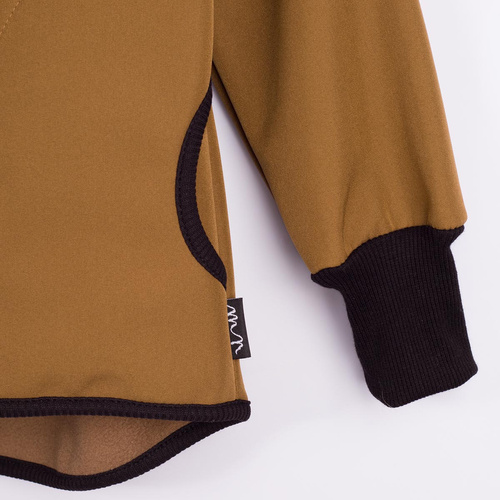 229003 Nicol Giacca softshell bambino con pile, cappuccio, riflettente - oliva