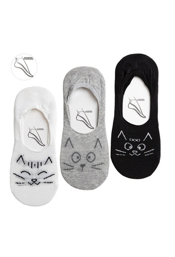 Moraj CDB201-010 Ballerine da donna in cotone con gattino e silicone sul tallone