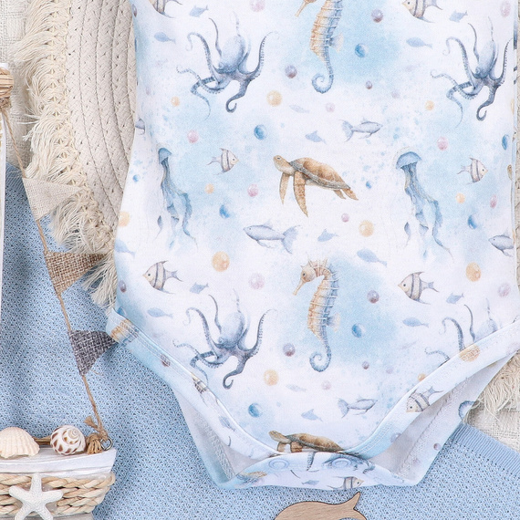 ABN-5447 Body in cotone organico Sea Of Joy di Nini - cotone organico, manica corta