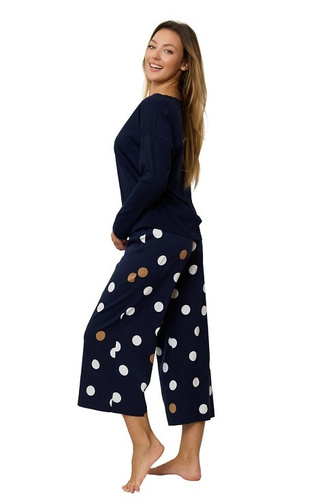 Pigiama donna Oceane PS75 Mefemi - viscosa, lungo, con piselli