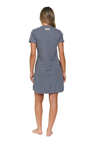 Camicia da notte Doctor Nap 7570 Dark Grey 100% cotone per allattamento