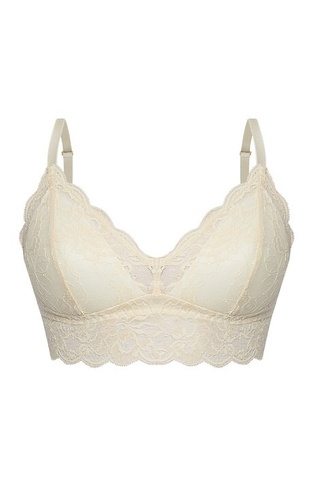 Kaja 02 Reggiseno morbido con ferretto Mefemi sabbia - pizzo, morbido, confortevole, con fiocco decorativo