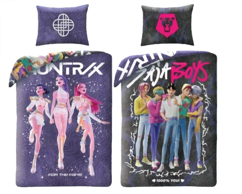 Biancheria da letto K-POP Demon Hunters 02 Halantex 140x200 microfibra + 70x90