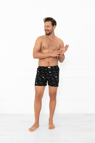 Boxer uomo Wito - Cotone MEGA SOFT, nero in montone | Moda italiana