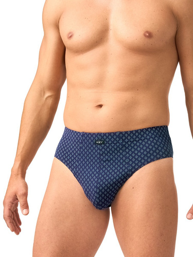 Slip da uomo Key MPP 913 B26 2 pezzi in cotone con motivo a rombi