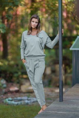 Karina Donna set manica lunga, pantaloni Moda Italiana - menta