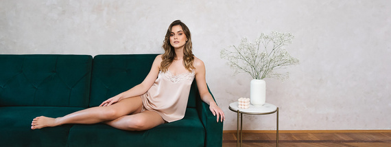 Touch Pigiama da donna slim fit, pantaloncini corti Moda italiana - beige