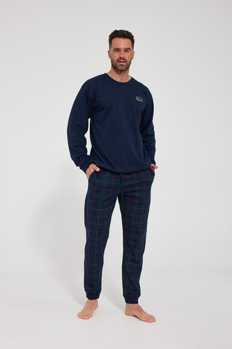 Cornette 939/330 Grand Canion Pigiama Uomo 100% Cotone Blu Scuro