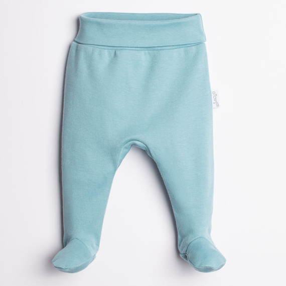 Pantaloni lunghi per neonati Figo Nicol blu in cotone comodi