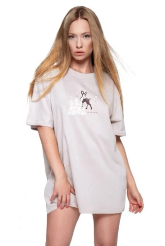 Camicia da notte Sensis Deer - beige