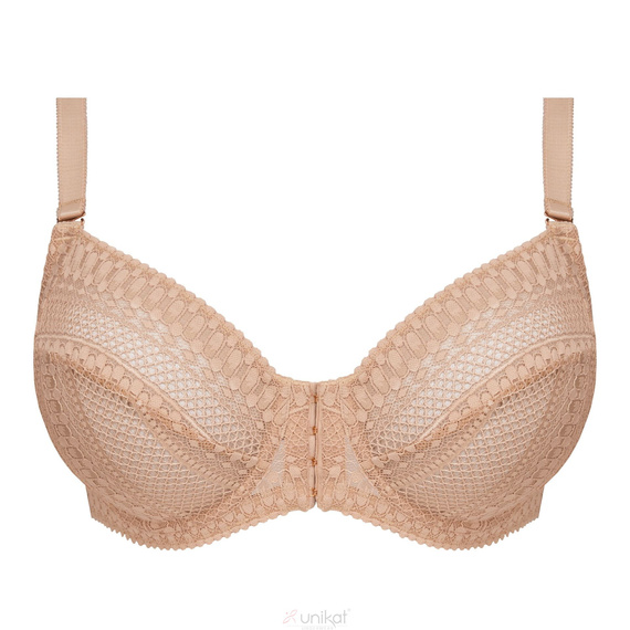 Reggiseno morbido Kora Unikat Morbido beige - allacciato sul davanti, comodo ed elegante