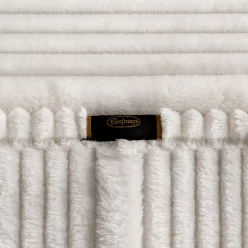 Coperta copriletto Nina 220x200 flanella 3D morbida Eurofirany 300 GSM bianco