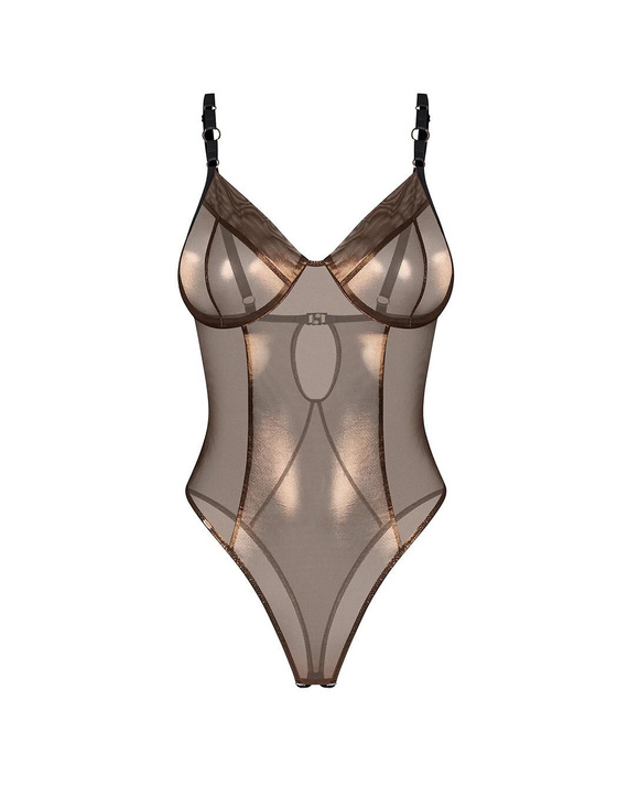 Body Soranna Crotchless Teddy Obsessive oro - body sexy da donna con cavallo aperto