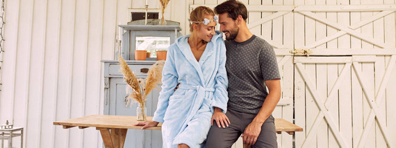 Misti Accappatoio da donna Moda Italiana - blu