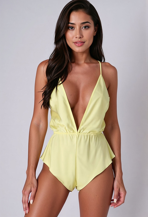 Sensie Body Lemon Passion giallo - body elegante da donna