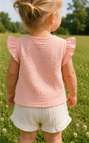 Mamatti BL50106 blusa in mussola bambina leggera cotone estate