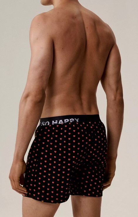 2GMB-011 Boxer Atlantic da uomo - cotone, stampa cuore, confezione da 2 pezzi