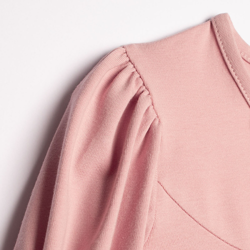 Blusa bambina Nicol 220140 rosa cotone elegante con fiocco